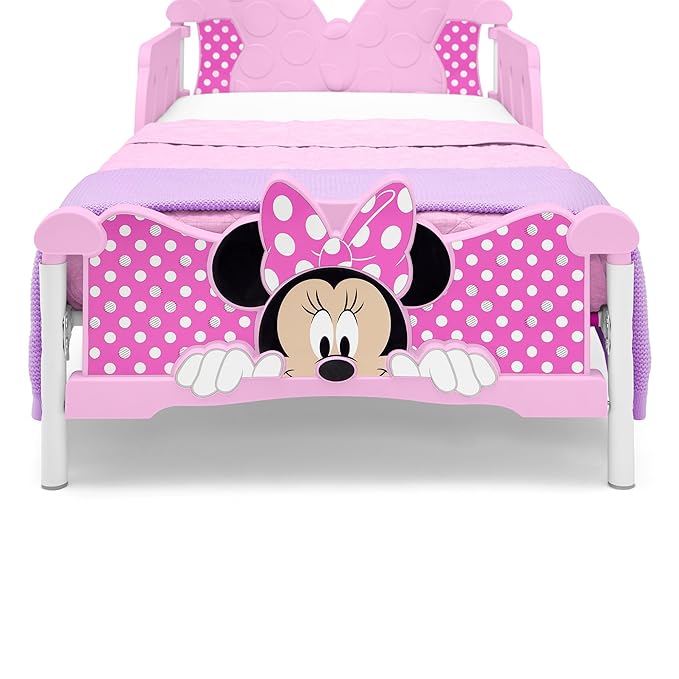 Delta Children Minnie Mouse 3D Toddler Bed, Pink