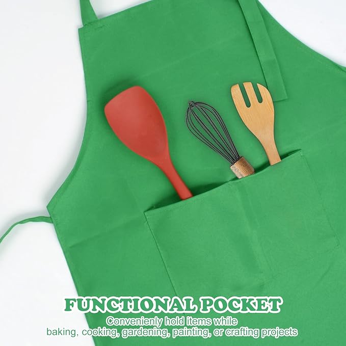 SUNLAND Kids Apron and Hat Set Children Chef Apron for Cooking Baking Painting