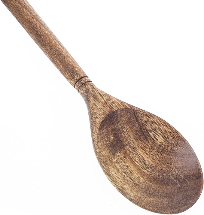 Labrea Life and Home 1pc Solid Acacia Wood Spoon Kitchen Utensils Cooking Baking Home Essentials 11.5 Inch