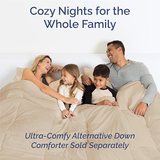 CGK Linens Twin XL 4 Piece Sheet Set - Cooling Sheets for Hot Sleepers - Hotel Luxury Bedding Set with 8-16 Inch Deep Pockets - 1 Flat & 1 Fitted & 2 Pillowcases - Soft, Comfy & Wrinkle Free - Cream