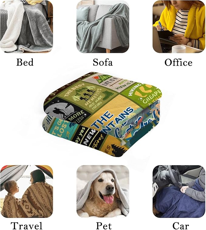Hiking Gifts, Hiking Gifts for Women, Hiking Gifts for Men, for Hikers, Hiking Lovers Gifts, Hiking Gear for Women, Hiking Blanket for Hiker Outdoor RV Travel 50x60 in