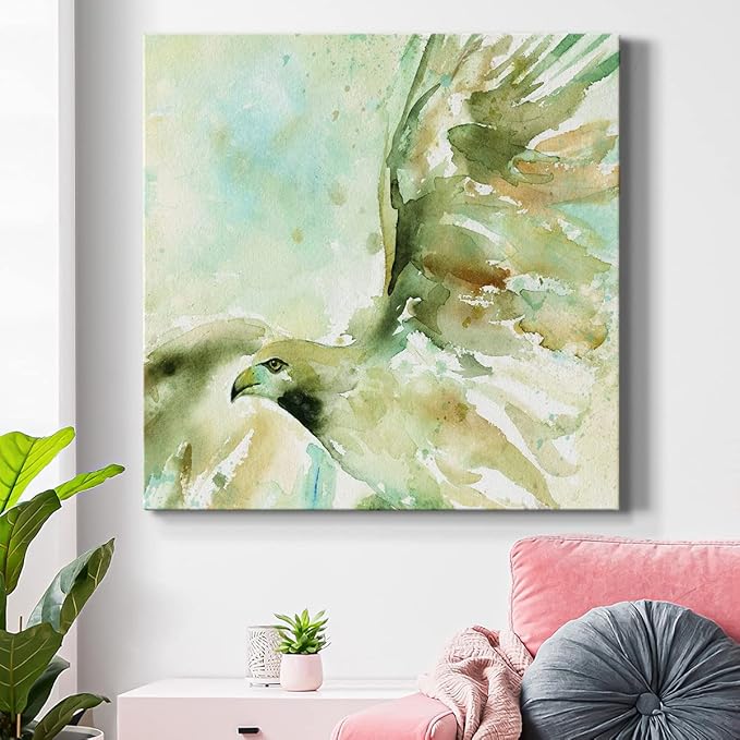 Colorful Animals Painting Wall Art on Canvas Modern Abstract Artwork, Taking Flight Wall Art, Ready to Hang, 40'' x 40''