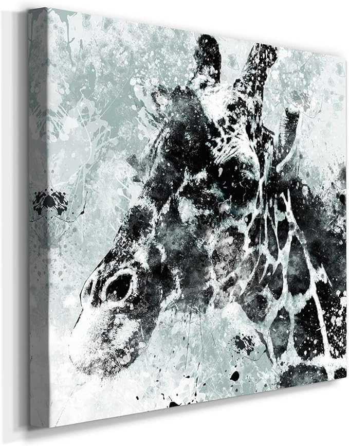 Abstract Wall Art Animals Poster for Bedroom and Living Room,Giraffe Wall Art, Ready to Hang, 24'' x 24''