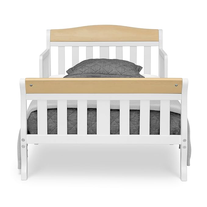 Delta Children Canton Toddler Bed, Bianca White/Natural
