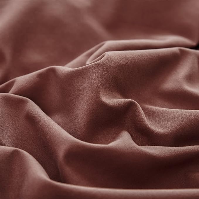 Wellboo Dark Rust Comforter Sets Queen Solid Brick Red Bedding Comforters Women Plain Blackish Red Warm Quilts Modern Pure Fired Red Blanket All Brown Red Comforters Vintage Dark Fuchsia Bed