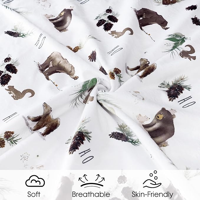 Minky Baby Blanket for Boys Girls Neutral, 40x50 Inches Soft Lightweight Micro Fleece Baby Blanket with Double Layer, Dotted Backing, Receiving Blanket for Newborns, Animals