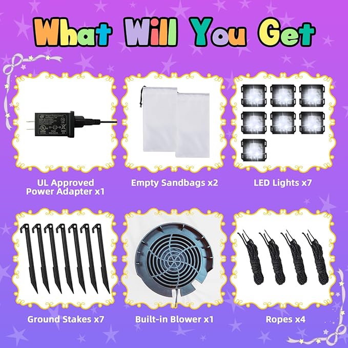 B&D 6FT Happy Birthday Cake Inflatable Decoration, Rotating Cake with Three Colors, Sparkling LED Lights, Eye-catching Outdoor, Indoor Decor for Birthday Party, Holiday, Light Up for Lawn Yard Garden