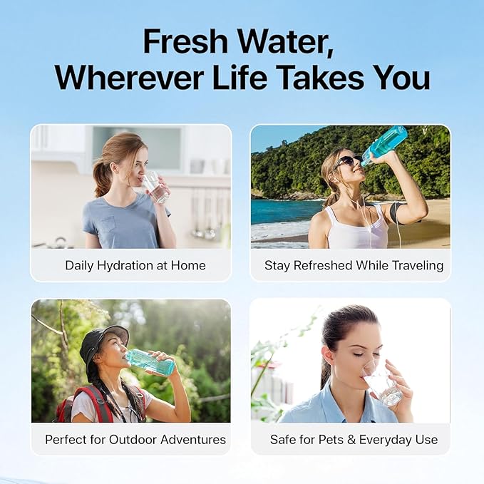 2387 Pro Water Filter Replacement – 4 Pack, 11Dx5Wx5H Long-Lasting Replacement Elements for Clean & Safe Drinking Water, Easy Installation for Home & Outdoor Use