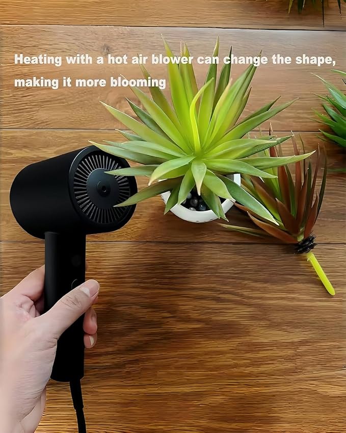 LJY 2 Pieces Realistic Artificial Faux Succulent Yucca Vera Greenhouse Small Plants Unpotted for Home Garden Decoration (Autumn Green)