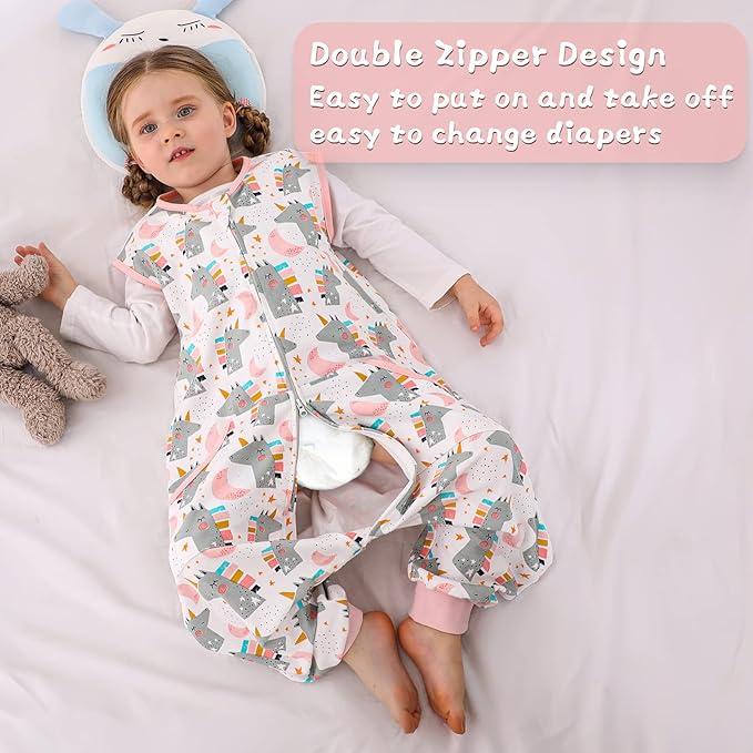 WONDAY Baby Toddler Sleep Sack, Sleep Sack 3t-5t, Sleep Sack Baby Wearable Blanket, Baby Sleep Sacks with Feet, Sleeveless Soft Sleep Sacks for Baby Boys or Girls