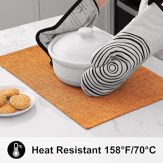 homing Orange Cloth Placemats Set of 6 – Cotton Linen Blend Washable Farmhouse Dining Table Mats for Fall & Thanksgiving, Easy to Clean, 13 x 19 Inch