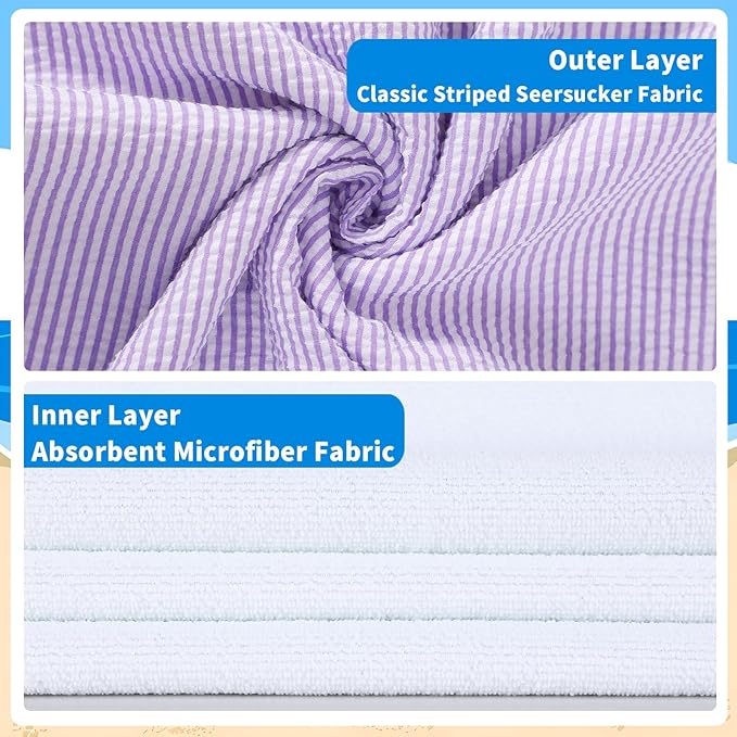 Hooded Towels for Kids,Toddler Bath Towel Swim Cover Up for Ages 3-10 Girls Boys Pool Towels Soft Thick 30"x30" Microfiber Poncho Towel(Purple)