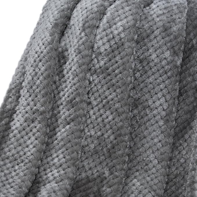 Fuzzy Blanket or Fluffy Blanket for Baby, Soft Warm Cozy Coral Fleece Toddler, Infant or Newborn Receiving Blanket for Crib, Stroller, Travel, Decorative (28Wx40L, XS-Flint Gray)