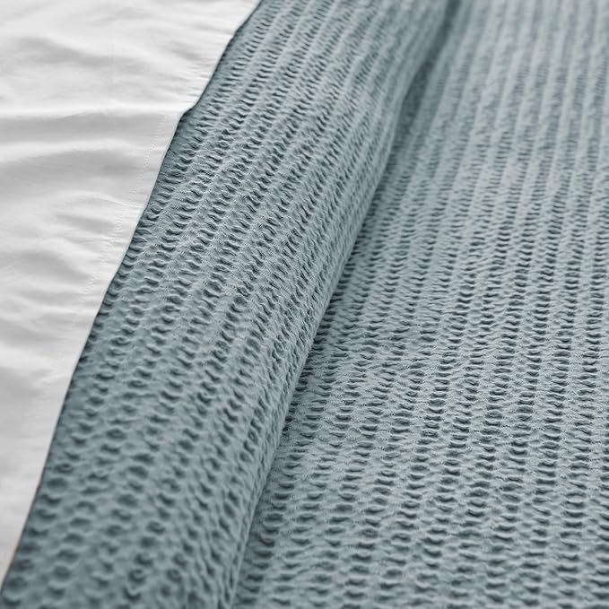 Levtex Home - Cloud Waffle Comforter Set - King Comforter + Two King Pillow Cases - Waffle Weave - Chambray - Comforter (106 x 94in.) and Pillow Case (36 x 20in.) - Cotton
