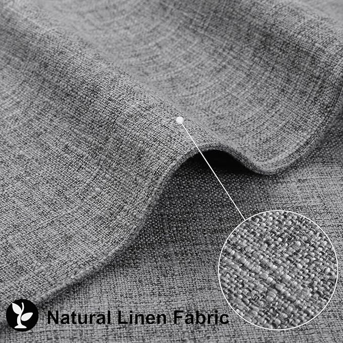 homing Dark Grey Cloth Placemats for Dining Table Set of 8 – Cotton Linen Blend Washable Farmhouse Kitchen Mats for Indoors & Outdoors - Easy to Clean 13 x 19 Inch