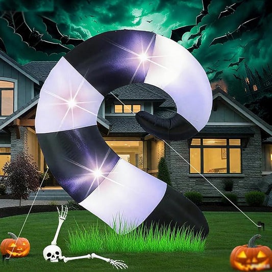 VIHOSE 4 FT Halloween Inflatables Outdoor Decorations Blow up Inflatable Sand Worm Built-in LED Lights for Halloween Balcony Home Holiday Party Lawn Patio Outside Event Prop