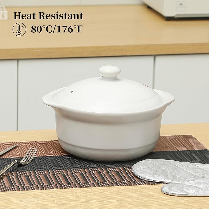 Leetaltree Brown with Black Striped Placemats Set of 6 - Heat Resistant Non-Slip Place mats for Dining Table, Washable Durable PVC Vinyl Woven Table Mats(Brown Stripe, 6)