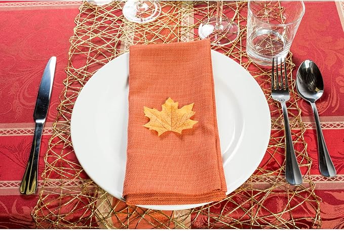 DII Variegated Tabletop Collection, Napkin Set, 20x20, Spice, 6 Piece