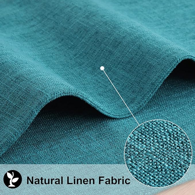 homing Teal Cloth Easter Placemats Set of 6 – Cotton Linen Blend Washable Spring Dining Table Mats for Easter, Indoors & Outdoors, Easy to Clean, 13 x 19 Inch
