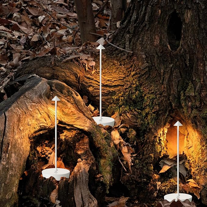 SAKRINGT 2 Pack Cordless Table Lamps Rechargeable, 6000mAh Battery Operated Waterproof Stepless Dimming Modern Portable LED Table Light for Restaurant Dining Patio Outdoor