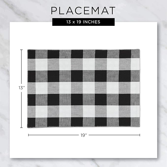 DII Variegated Tabletop Collection, Placemat Set 13x19, Spice, 6 Piece