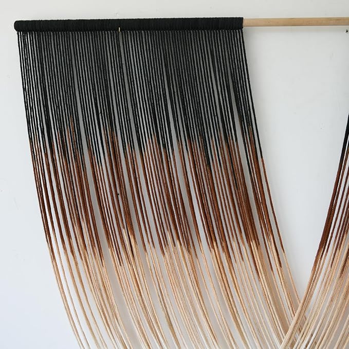 Flber Large Macrame Wall Hanging Dyed Boho Wall Decor Craftsmanship Yarn Wall Art For Home Living Room Bedroom Macrame Wall Decor,57" Wx 35" L