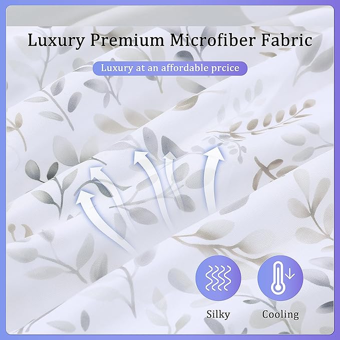 Floral Soft Pregnancy Pillow Cover (ONLY Pillowcase), U Shaped Luxurious Velvet Maternity Pillow Cover with Hidden Zip, Warm Large Pillow Protector for Side Sleeper, White, 61x31 in