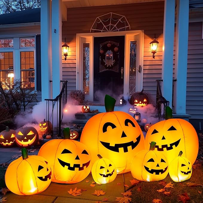 7.5FT Halloween Inflatables Outdoor Decorations Pumpkin, Halloween Decorations Blow Ups Pumpkin Decor for Yard,Party,Garden