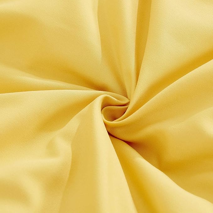 Wellboo Yellow Comforter Sets Queen Light Color Bedding Comforter Sets Cotton Solid Bright Yellow Warm Bedding Blankets Soft Health Spring Fresh Luxury Bedding Women Men Durable Bed