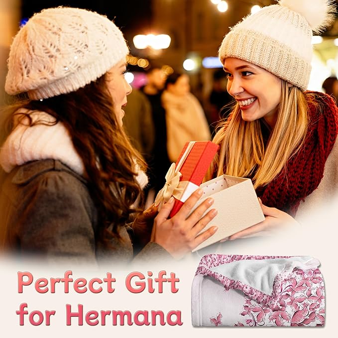 Regalos para Hermanas, Sister Birthday Gifts, Sister Gifts in Spanish, Gifts for Sister Blanket 60"x50", Big Sister Gifts for Girls, Birthday Gifts for Sister/Hermana, Sisters Gifts from Sister