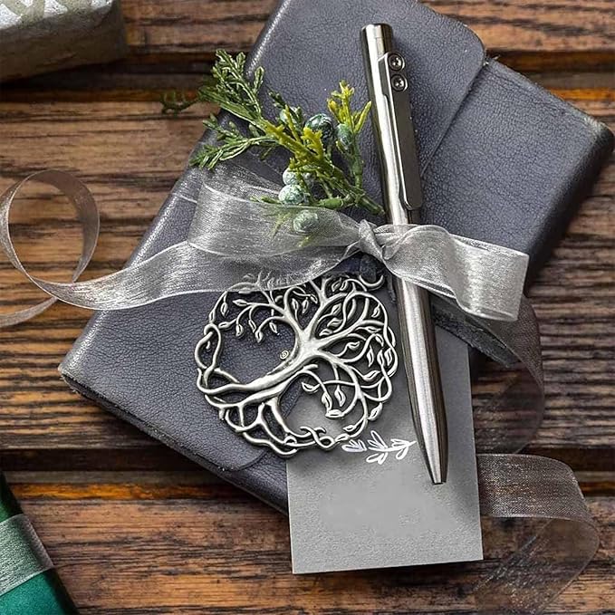 Christmas Ornaments, 2025 Solid Pewter Christmas Tree Ornament Handcrafted Metal DIY Hanging Craft Collectibles for Xmas Trees Home Party Party Gifts (Tree of Life)