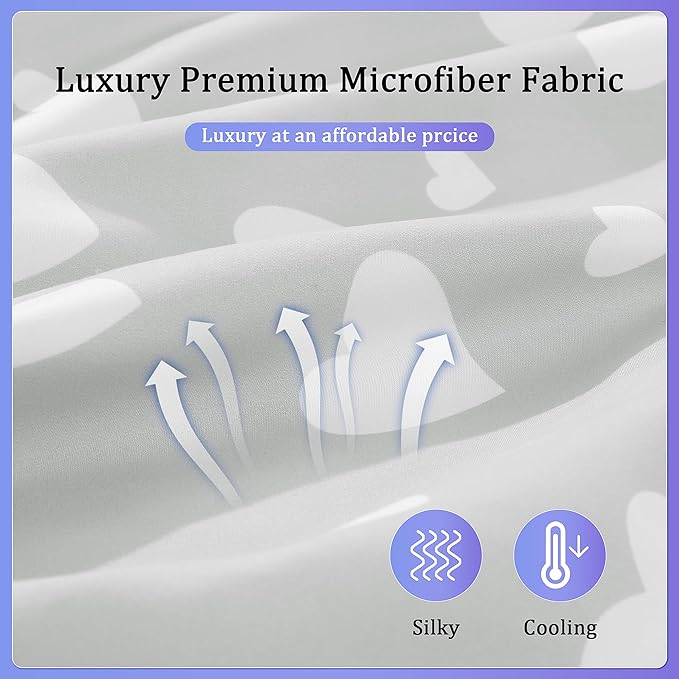 Floral Soft Pregnancy Pillow Cover (ONLY Pillowcase), U Shaped Luxurious Velvet Maternity Pillow Cover with Hidden Zip, Warm Large Pillow Protector for Side Sleeper, Grey, 59x31 in