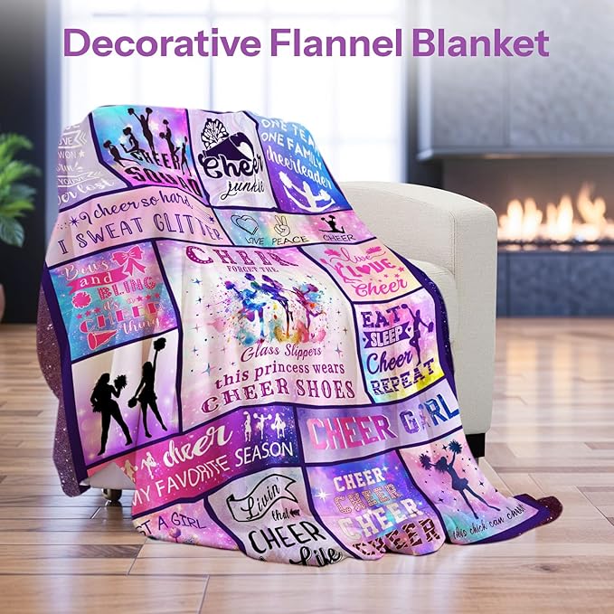 Cheer Gifts, Cheerleader Gifts for Girls, Cheerleader Gifts, Cheer Gifts for Girls, Cheer Coach Gift, Cheer Up Gifts for Women, Cheerleading Gifts Ideas, Cheer Blankets for Girls 40"x50"