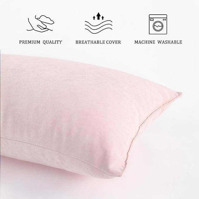 BEDSUM 2 Pack Tiny Pillows, 11"x7" Microfiber Mini Pillows for Travel, Dogs, Cats, Soft and Machine Washable Small Pillows for Neck, Wrist, and Knee Comfort, Pink