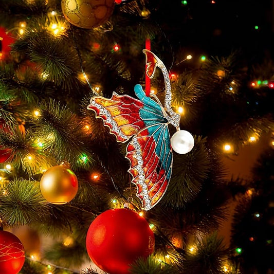 PETCEE Butterfly Christmas Ornaments Monarch Butterfly Ornaments for Christmas Tree Monarch Butterflies Hanging Ornament Decorations Keepsake Gifts for Women Daughter Sister Mother Granddaughter Girl