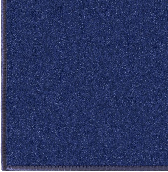 Machine Washable Modern Solid Design Non-Slip Rubberback 2x5 Traditional Runner Rug for Hallway, Kitchen, Bedroom, Entryway, 20" x 59", Navy