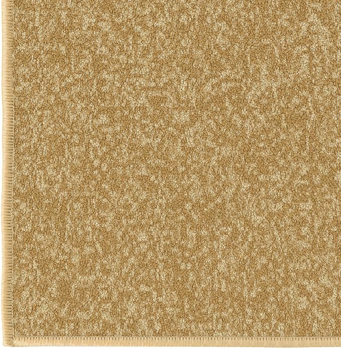Machine Washable Modern Solid Design Non-Slip Rubberback 2x5 Traditional Runner Rug for Hallway, Kitchen, Bedroom, Entryway, 20" x 59", Beige