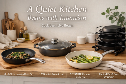 Quiet Kitchen: Minimal Pots &  Pans for a Calm Cooking Space