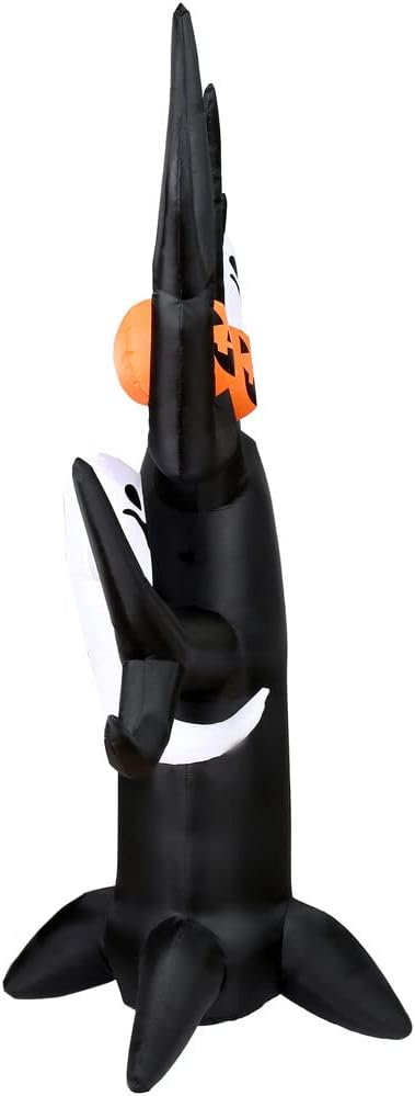 Haunted Hill Farm 8-Ft. Inflatable Spooky Halloween Tree with Ghosts, Pumpkins and LED Lights | Festive Holiday Blow-Up Decorations | Blower, Ropes, and Stakes Included | HISPKYTREE081-L