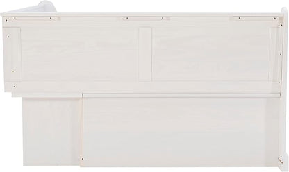 Linon Harris White Corner Breakfast Nook - Nook Only, Table is NOT included! 20.88D x 61.88W x 36.63H in