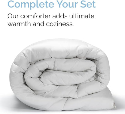 CGK Linens Split King 7 Piece Sheet Set - Cooling Sheets for Hot Sleepers - Hotel Luxury Bedding Set with 8-16 Inch Deep Pockets - 1 Flat & 2 Fitted & 4 Pillowcases - Soft & Wrinkle Free - Split King
