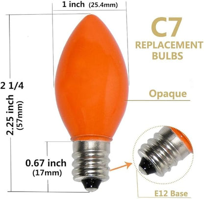 C7 Christmas Lights, 25Ft Ceramic Vintage Christmas Lights with 25 Multicolor C7 Bulbs, Hanging Outdoor Christmas Lights for Christmas Tree Party Backyard Wedding Party Decor- Green Wire