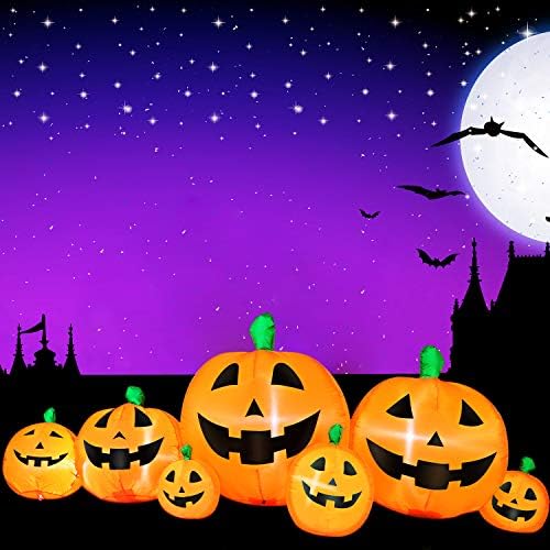 8 FT Halloween Inflatable Pumpkins Decorations Halloween Blow Up LED Lights Decor Outdoor Indoor Holiday Decorations, Decoration Autumn, Lawn Inflatables Home Family Outside