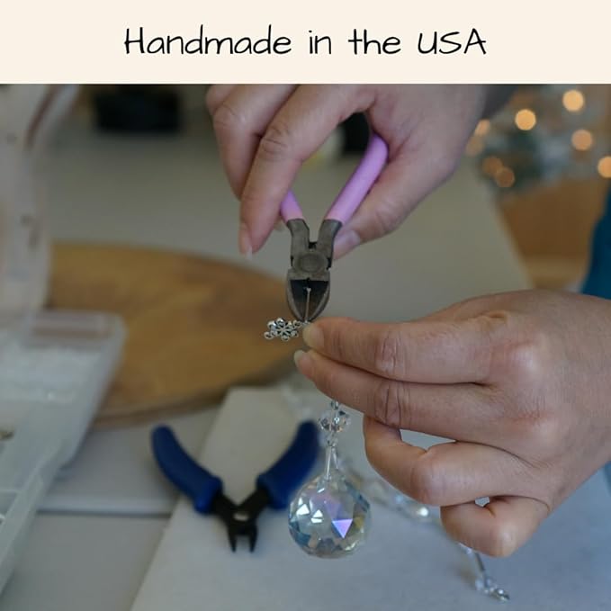 Baby Unicorn Christmas Ornament - Handmade Shatterproof Decorations for Indoor Outdoor Xmas Tree - Clear Ball Ornaments with Magnetic Crystal - Great Gift or Stocking Stuffer for Mom, Sister, Friend