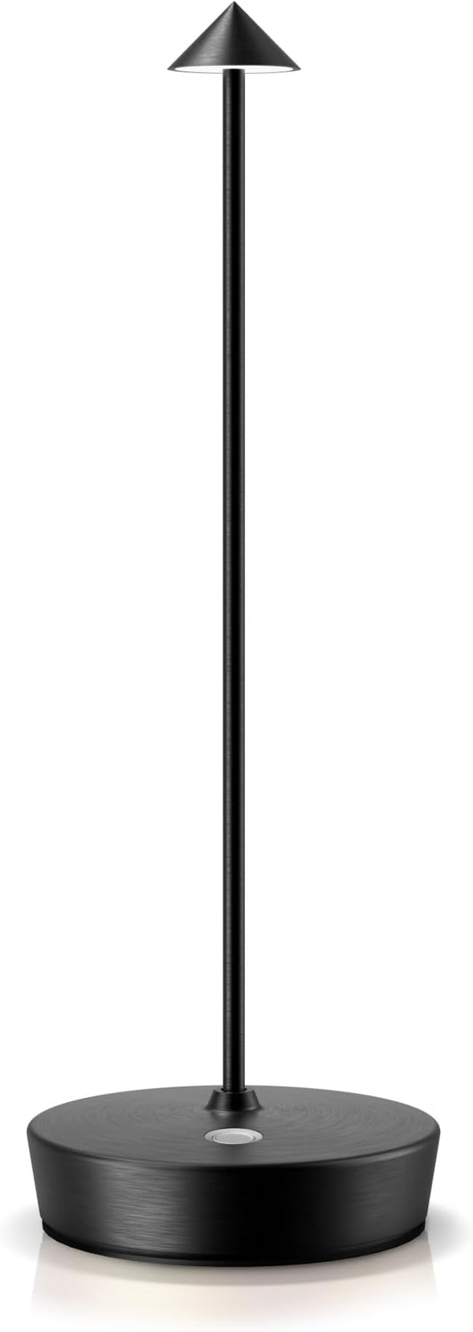 SAKRINGT Cordless Table Lamps Rechargeable, 6000mAh Battery Operated Waterproof Stepless Dimming Modern Portable LED Table Light for Restaurant Dining Patio Outdoor