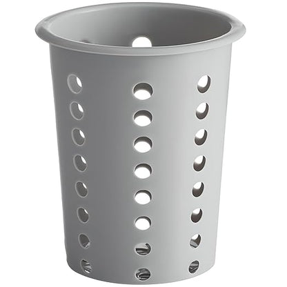 OCS Parts Perforated Utensil Drying Cups | Blue | Plastic Flatware Holder Cylinders for Kitchen Counter Organization