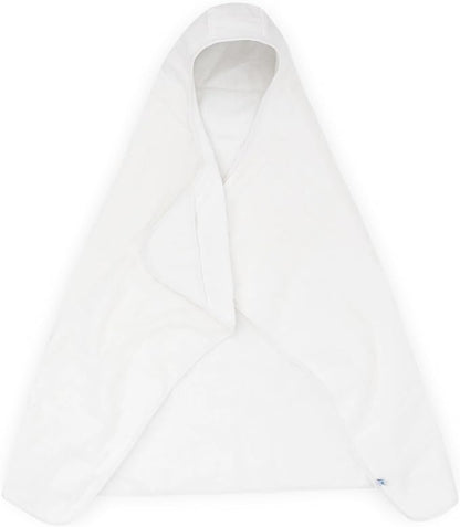 Little Unicorn Cotton Muslin & Terry Hooded Towel, Larger Size 1-6 Years, White