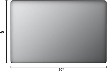 LOAAO 60X40 Inch Black Metal Framed Bathroom Mirror for Wall, Matte Black Bathroom Vanity Mirror Farmhouse, Large Rounded Rectangle Mirror, Anti-Rust, Tempered Glass, Hangs Horizontally or Vertically