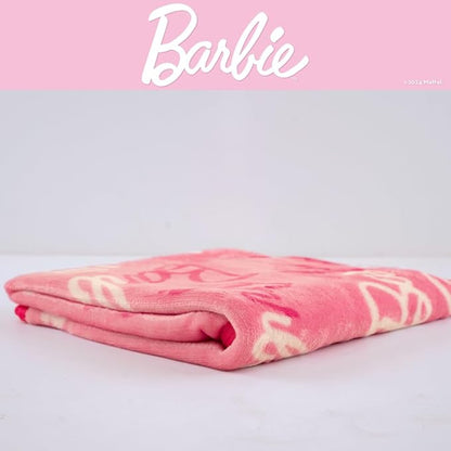 Franco Barbie Kids Bedding Super Soft Cozy Silk Touch Throw, 40 in x 50 in, (Officially Licensed Product)
