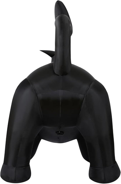 Haunted Hill Farm 6-ft. Wide Black Cat Blow Up with Lights, Outdoor Halloween Inflatable Decoration for Lawn and Yard, Giant Spooky Holiday Decor